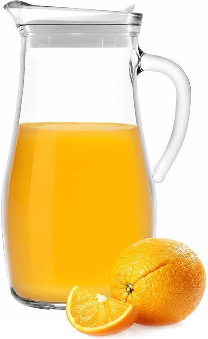 Glasmark Waterkan - met deksel - 1,5L - glas - schenkkan - waterkaraf