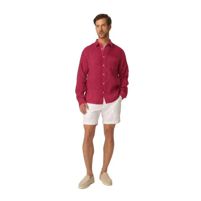 Shirt met lange mouwen Haris Cotton Front Pocket