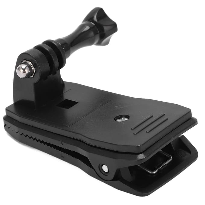 Actiecamera Cliphouder Draagbare Uitrusting 360 graden Rotatie Basis Klem Rugzakband Clip met J-Haak Gesp black