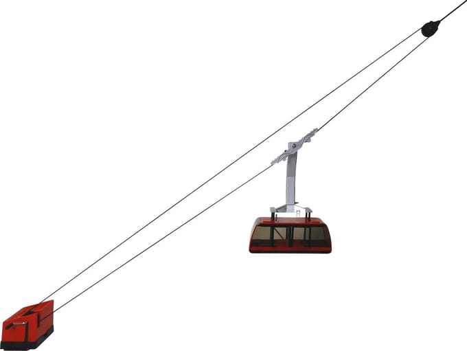Jägerndorfer - 89093 Pendelbaan Kronos 1X Handbediend Rood Miniatuur Model - 1:32 - Kerstdorp