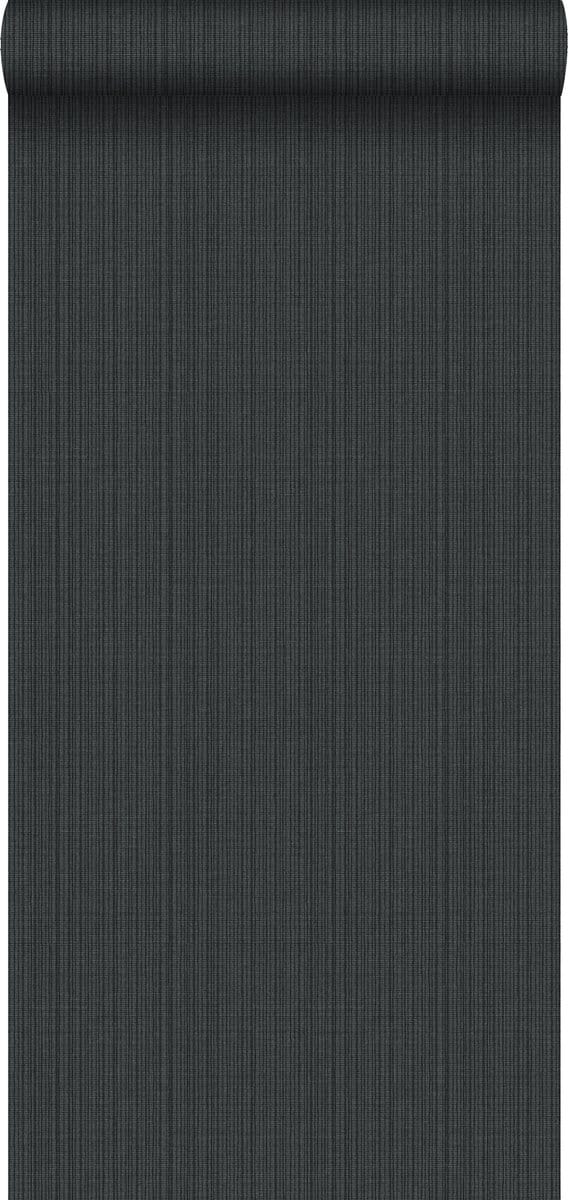 Origin Wallcoverings behang geweven structuur donkergrijs - 347625 - 0,53 x 10,05 m
