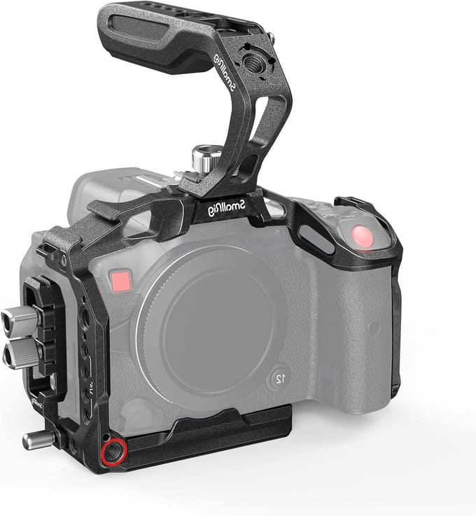 Handheld Cage Kit voor Canon R5 C met Top Handle, Volledige Behuizing, HDMI en USB-C Kabelklem - 3891