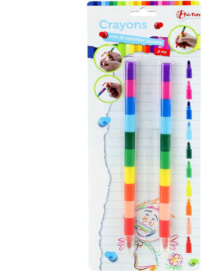 Toi-Toys 10-in-1 Wax Crayon Pen 2pcs.