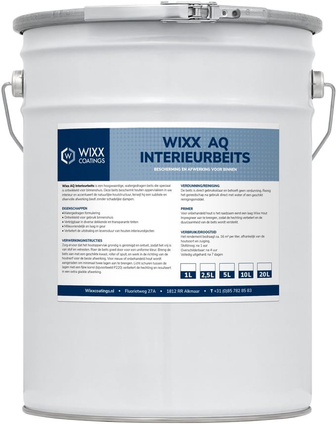 Wixx AQ Interieurbeits - 1L - 100% Transparant