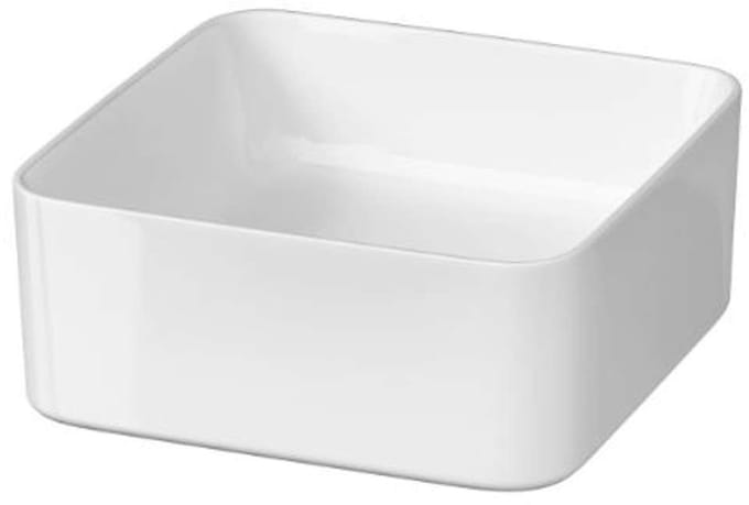 Cersanit Crea - Opzetwastafel, 35x35 cm, zonder overloop, wit K114-007