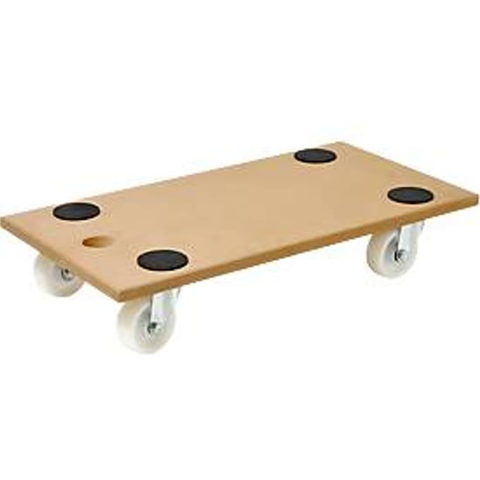 Houten transportroller, L 575 x B 300 mm, draagvermogen 200 kg