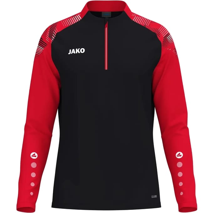 Jako Sonic Ziptop Heren - Zwart / Rood | Maat: M