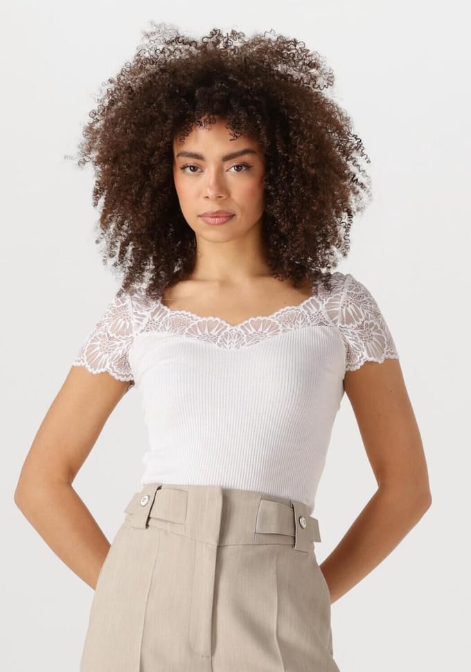Rosemunde Beatha Capsleeve Dames - Topjes - Wit - Maat S