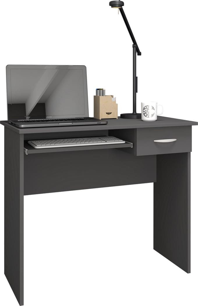 Houten bureau computerbureau toetsenbordlade bureau Arusa