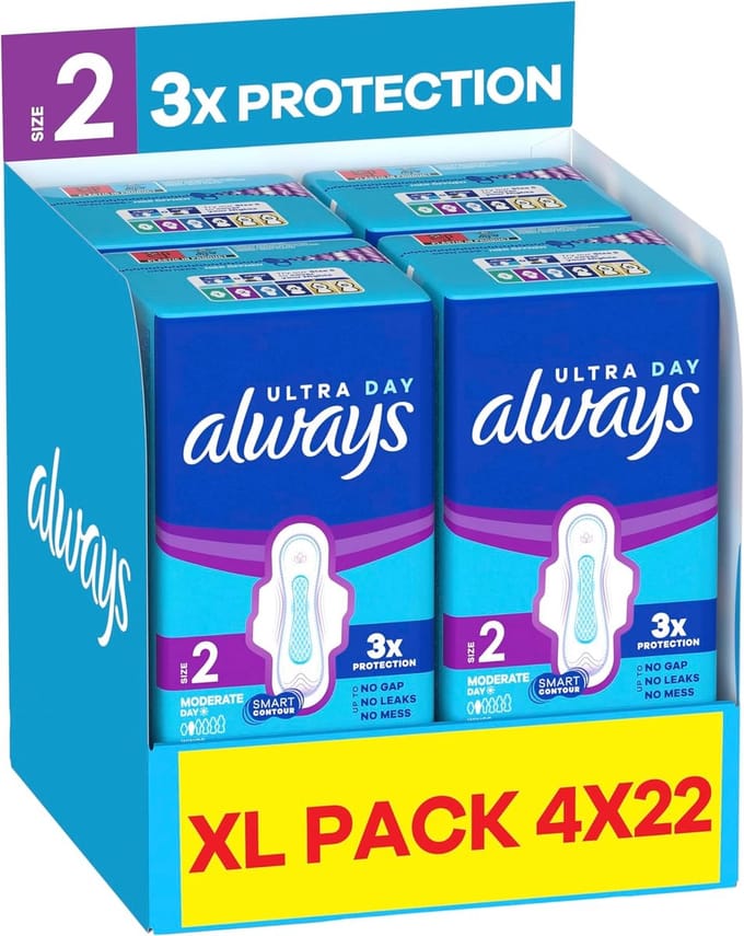 Always ultra day Size 2 Long Wings XL PACK (88 pads)