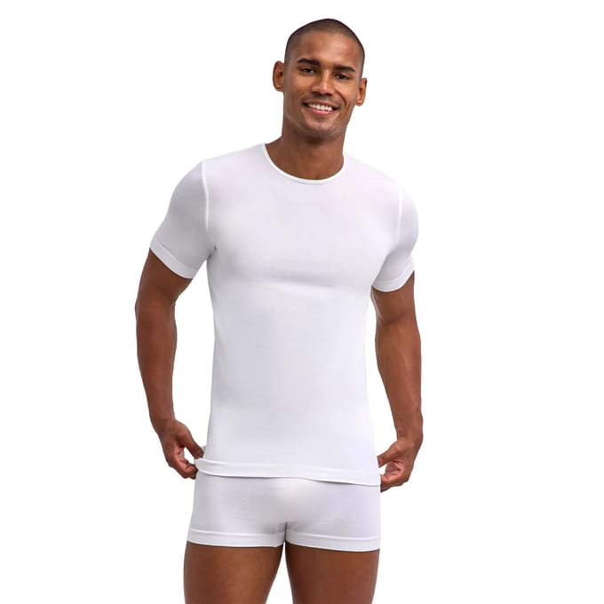 FALKE Daily Seamless naadloos modal top van onderlaag heren wit - maat S