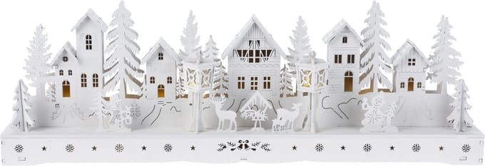 Dorp met led 45 cm - kerst - kerstdorpen met verlichting - kerstversiering - kersthuisjes