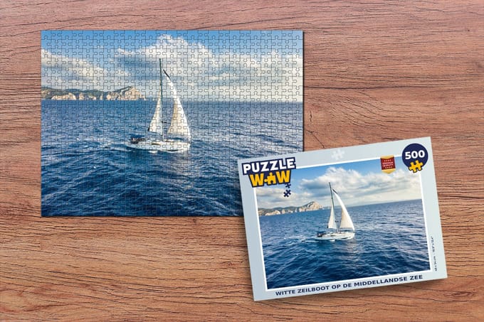 Puzzel Boot - Wit - Zee - Legpuzzel - Puzzel 500 stukjes