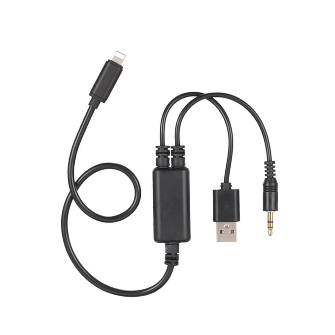 Audio USB-kabel AUX-adaptervervanging voor BMW & Mini iPod iPhone 6 7 8 X XS XR-interface zwart