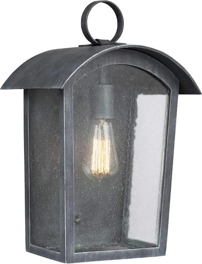Feiss LED Wand Buitenlamp Hodges | 1X E27 Max 60W | IP44 | Dimbaar | Ash Black