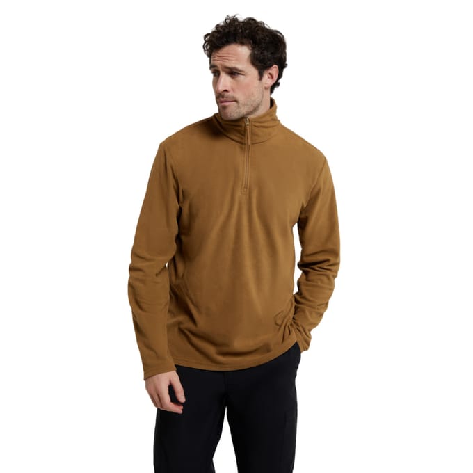 Mountain Warehouse Heren Camber II Half Zip Fleece Top (Mosterd)