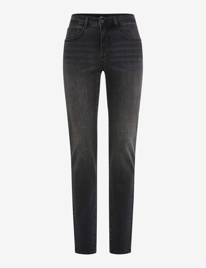 Brax Dames Jeans  Style MARY USED BLACK BLACK, denim donkergrijs, maat 40L