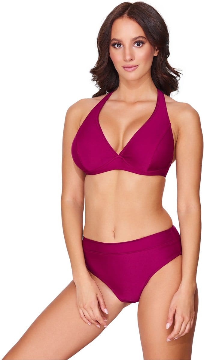Antie Dames Bikiniset – Top – Slip – Wijn rood(5288) – 80D/38 - MS-VO-BORNEO-nnn