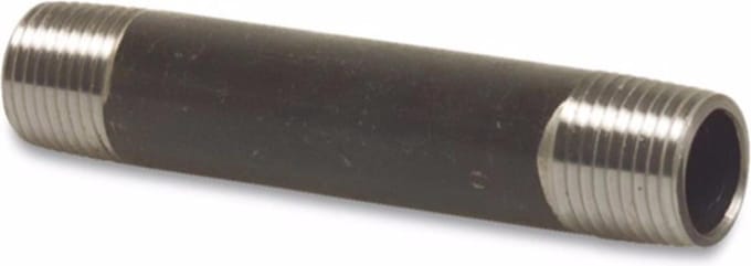 Profec Nr. 23 Pijpnippel staal zwart 2" buitendraad 100 mm