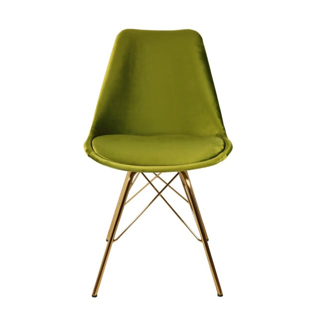 KICK® VELVET Kuipstoel Groen – Eetkamerstoel – Velvet – Goud Frame