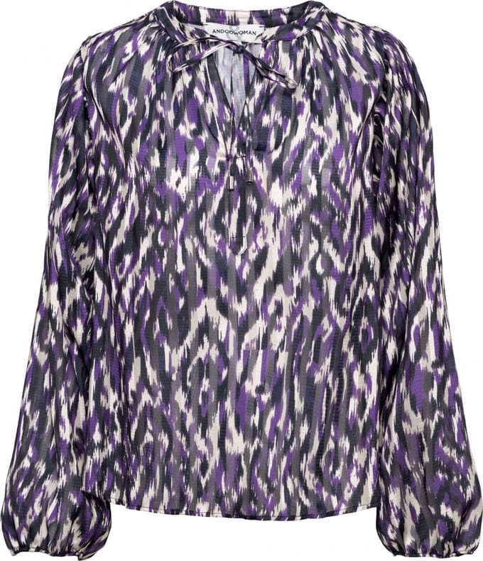 AISHA RANDOM IKAT PU-Purple (Multi) - S