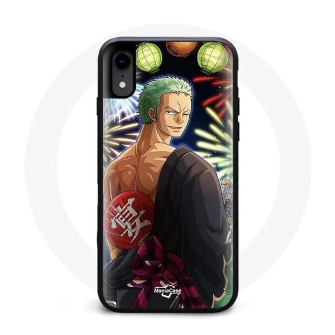 Coque - Maniacase - Iphone X - One Piece Joyeux Noël Zoro - Silicone - Souple noir