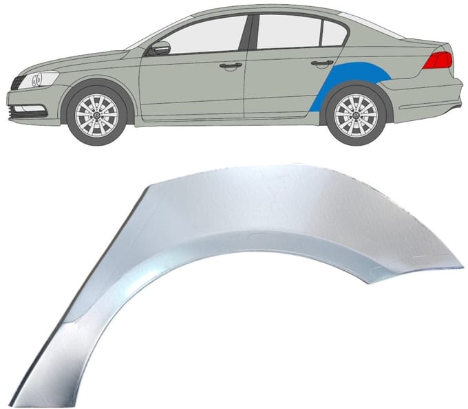 Reparatiepaneel achterspatbord voor Volkswagen Passat B7 2010-2015 / Links