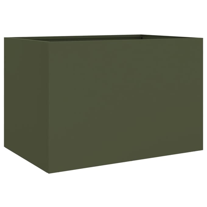 vidaXL - Plantenbak - 62x47x46 - cm - staal - olijfgroen