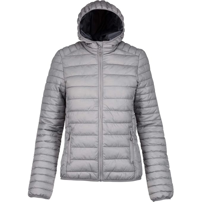 Kariban Ladies' lightweight hooded padded jacket K6111 - Marl Silver - S
