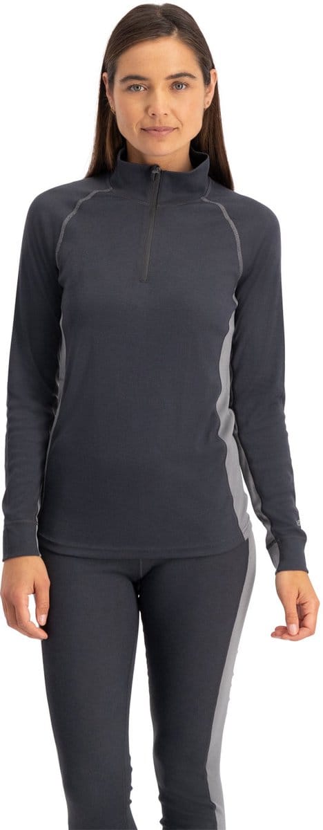 NOMAD® Zip-Neck Thermoshirt Dames | Grijs | M