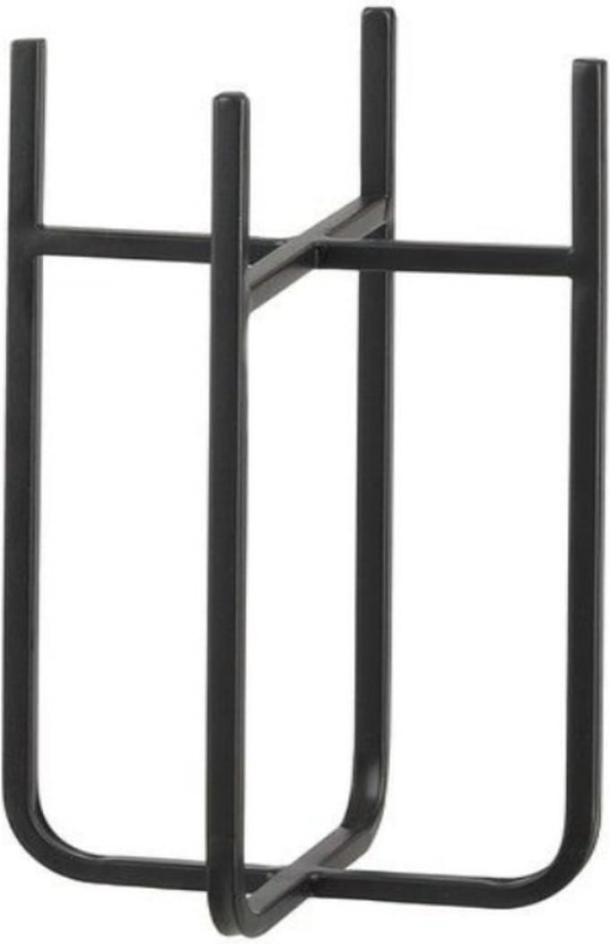 Mica Decorations - bloempot plantenstandaard - verhoger - zwart - H25 x B14 cm