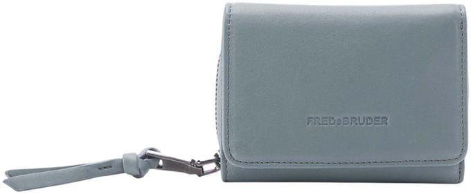 FREDsBRUDER Leren Portemonnee Me and My Bag Wallet Dusty Blue Blauw