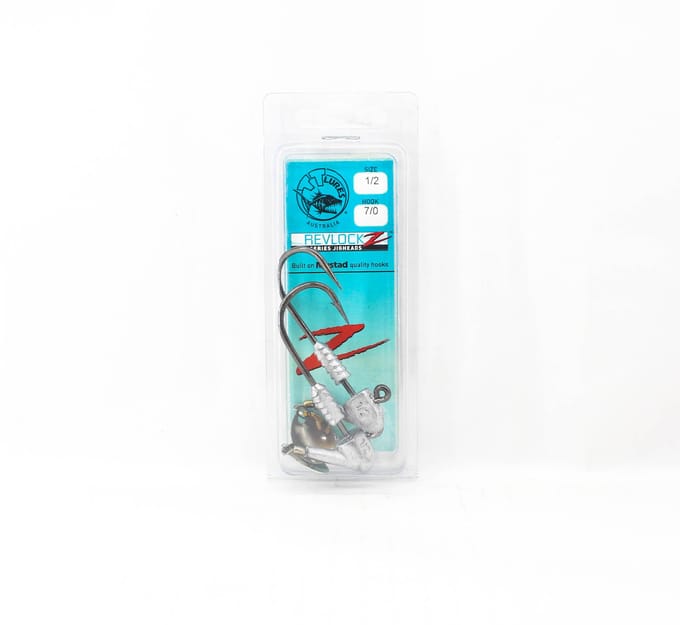 Tackle Tactics Revlockz HD NC Jigkop 1/2 oz 7/0 2 stuks per verpakking (9650) blue
