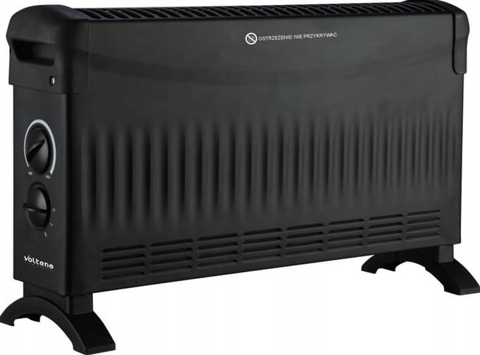 Volteno VO2454 - Convector Verwarming - 1500W - Zwart - Thermostaat