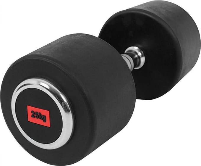 Gorilla Sports Vaste Halter 25 kg - Professionele Dumbbell - Rubber