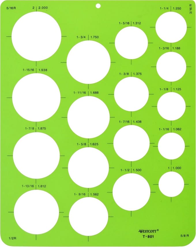 Technische Cirkels Tekening Template voor Nauwkeurige Ontwerpen