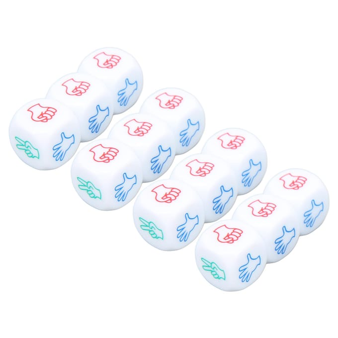 Ensemble de 12 dés de jeu blancs de 20 mm Exquis à bords arrondis Portables Ensemble de dés à 6 faces pour jeux white