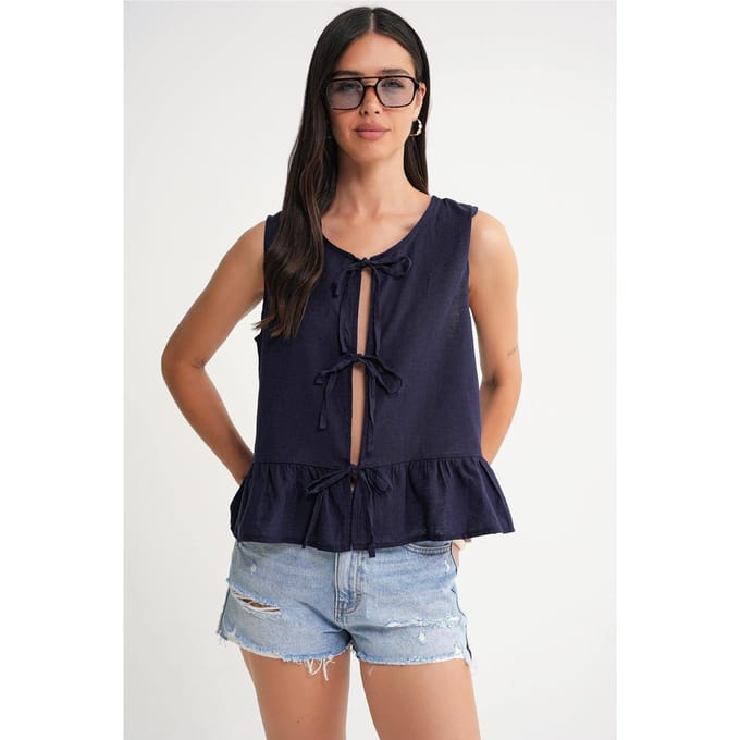 Geribbelde Strik Voor Blouse
