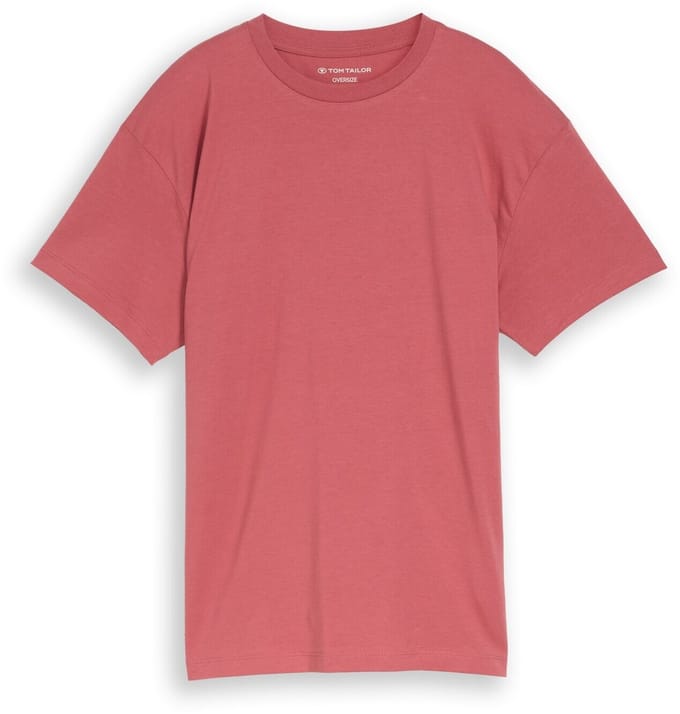Tom Tailor - Oversized T-shirt met print op de rug - Maat 152 - faded red