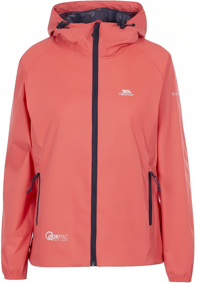 Dames waterdichte hoodie-jack met rits Trespass Qikpac