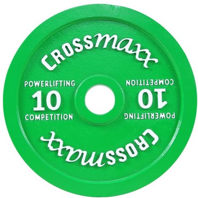 Crossmaxx Calibrated plate - 10 kg - Groen - Bumperplate