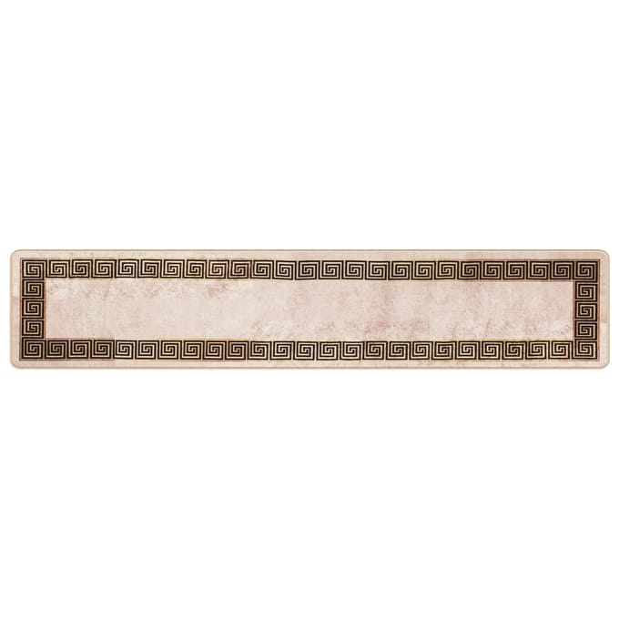 vidaXL - Tapijt - Runner - MARSA - Beige - en - Zwart - 50 - x - 250 - cm - Polyester - en - PVC
