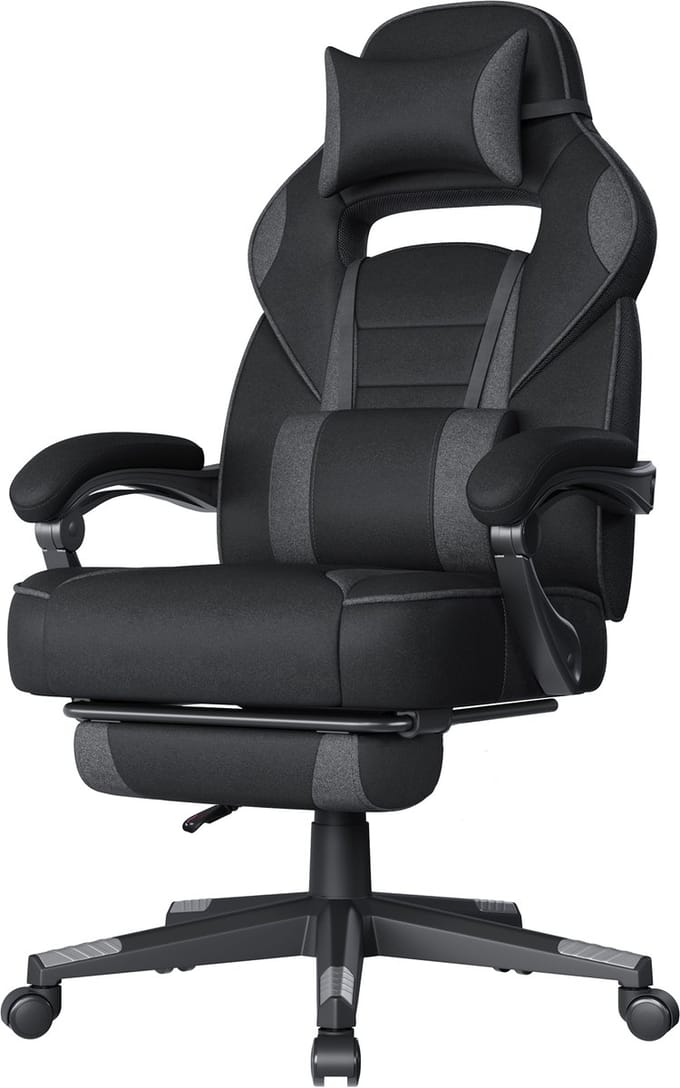 SONGMICS - Gaming Stoel - Ergonomisch Ontwerp - Verstelbare Hoogte - Tot 150 kg Belastbaar