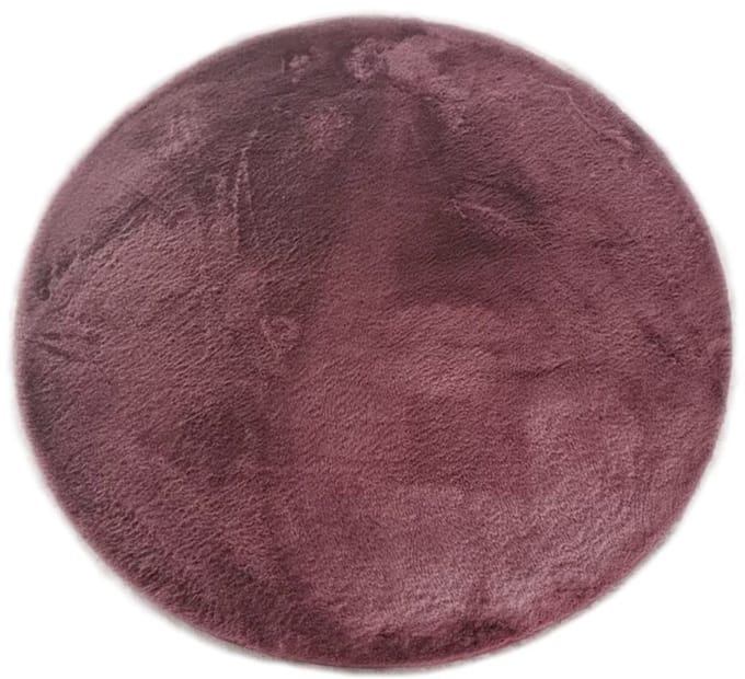 Karpet Fluffy rond 170cm burgundy