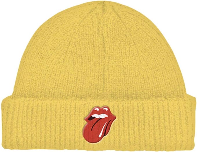 The Rolling Stones - 72 Tongue Beanie Muts - Geel