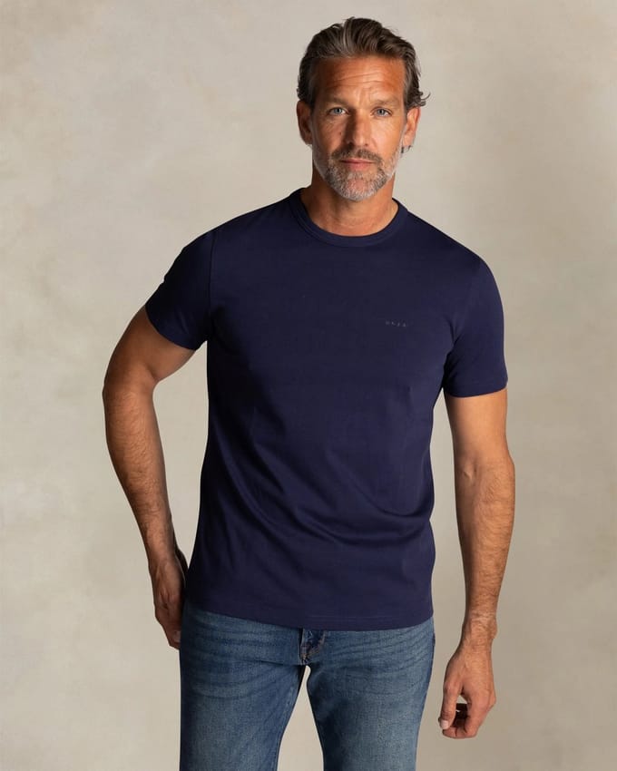 NZA - Blauwe katoenen T-shirt