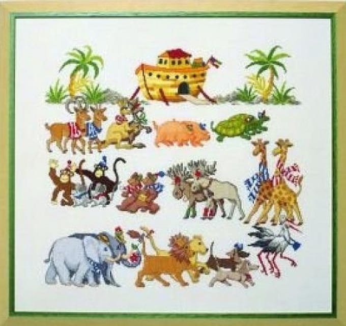 Borduurpakket Happy dream collection Noah's ark van Permin