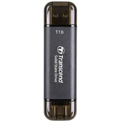 Transcend ESD310C 1 TB Externe SSD harde schijf USB-A 3.2 Gen 2, USB-C Zwart TS1TESD310C