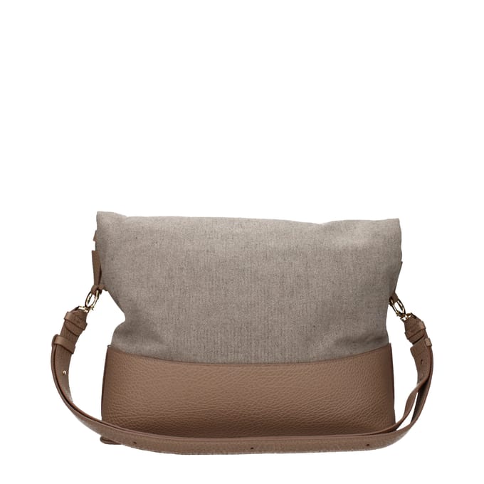 Beige Stoffen Schoudertas