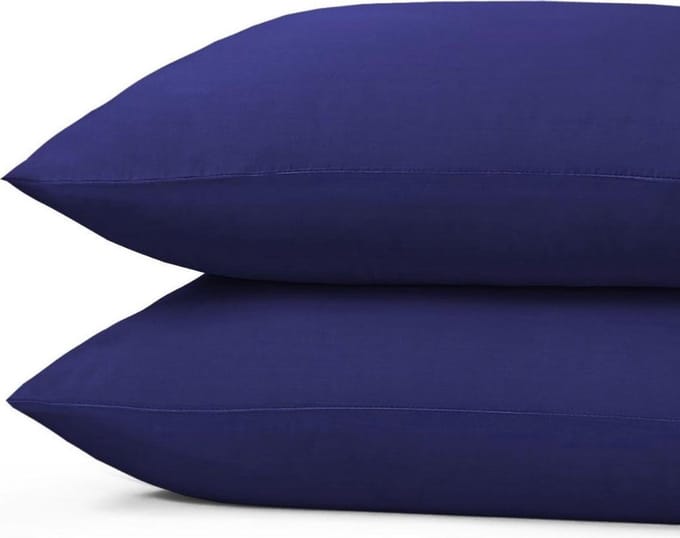 100% Katoen - Kussenslopen - Set van 2 - 60x70 cm - Donker Blauw